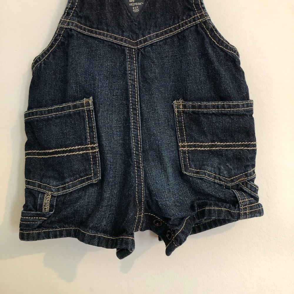 Oshkosh Bgosh Baby Blue Denim Overalls 6M - Picture 5 of 9